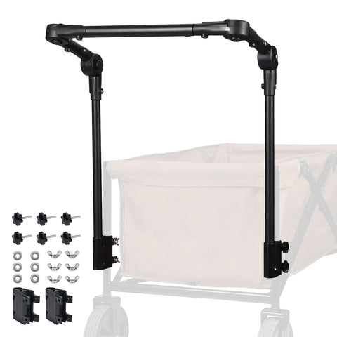 ROMILTON adjustable push handle for wagons with customizable length for comfort.