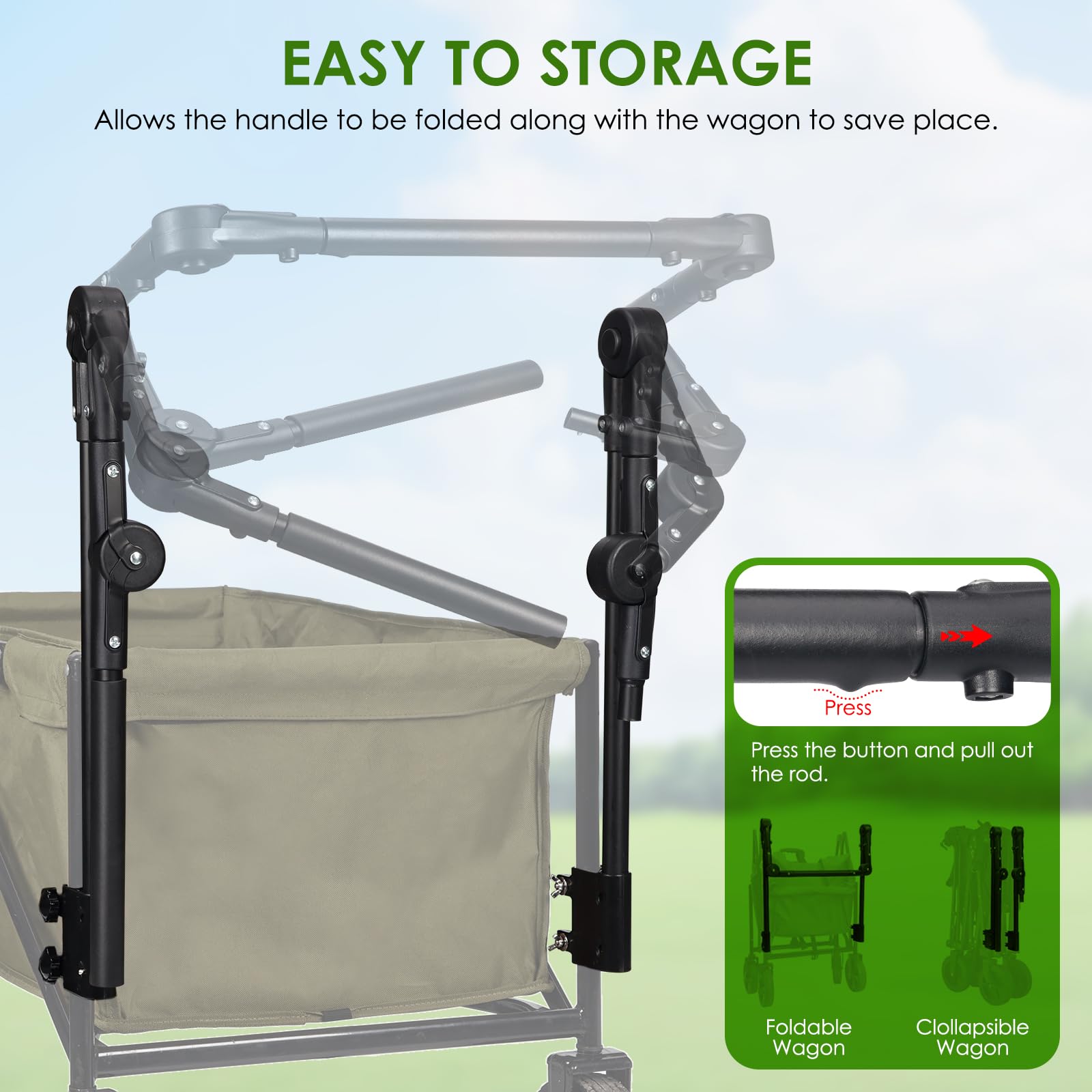 ROMILTON durable steel construction withstands sand and rough trails.