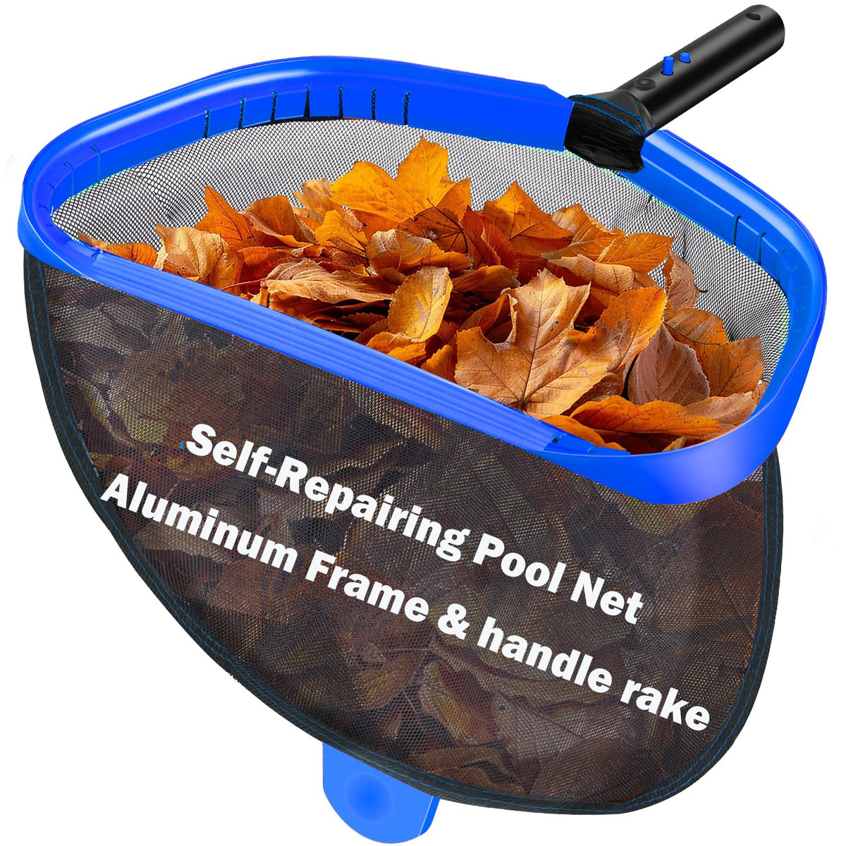 ROMIVO 17.5-inch skimmer opening captures leaves quickly for easier maintenance.