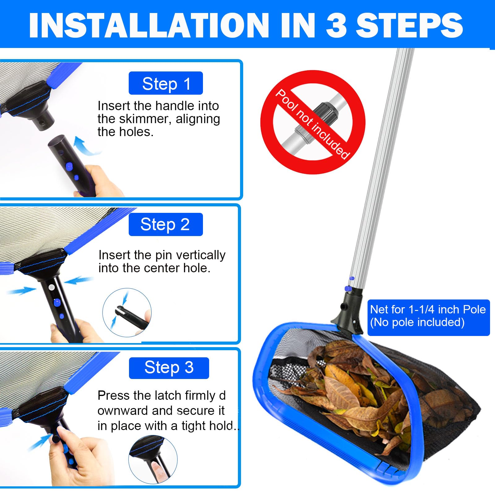 ROMIVO ultra-fine 550-micron mesh traps tiny debris efficiently.