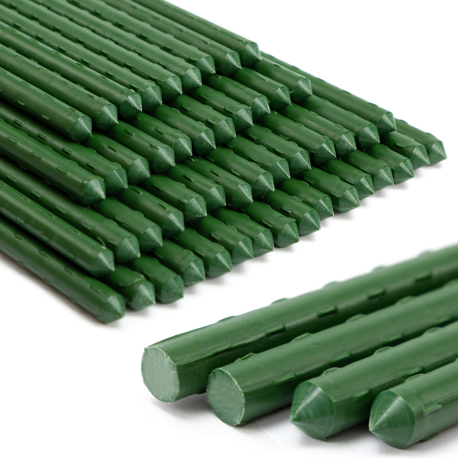 ROMODEN garden stakes 48-inch, 50-pack with rustproof coating for durable outdoor support