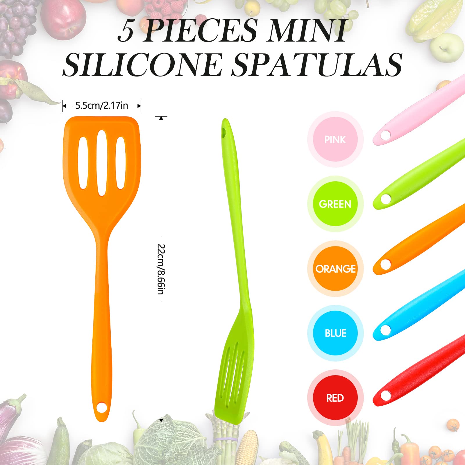 Romooa red slotted spatula helps drain fats during cooking