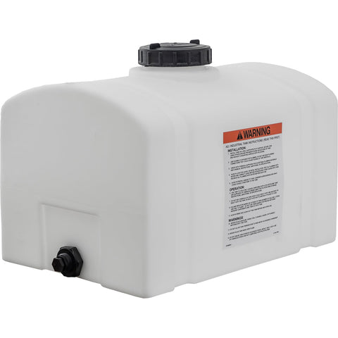 RomoTech 82123899 26-gallon horizontal domed tank with clear walls for quick level checks.