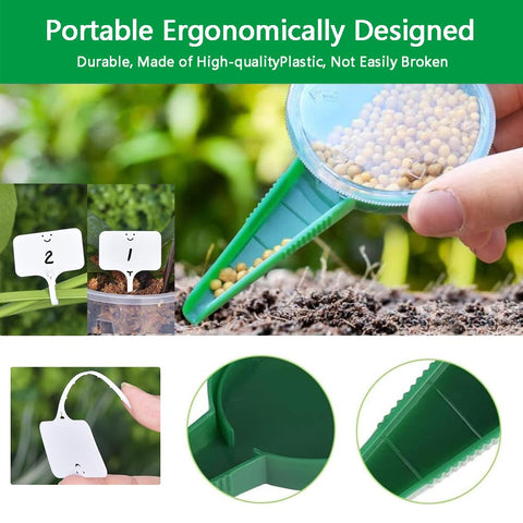 Rongkey green seedling dibber for gentle transplanting of seedlings.