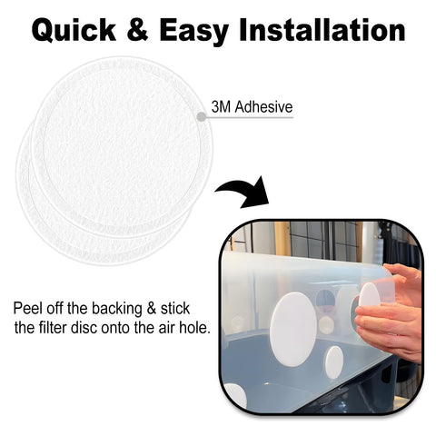RonJea filter disc on air hole improves gas exchange and humidity control.