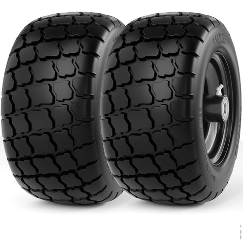 RONPOW 11x6.00-5 flat free tire side view for durable mowing.