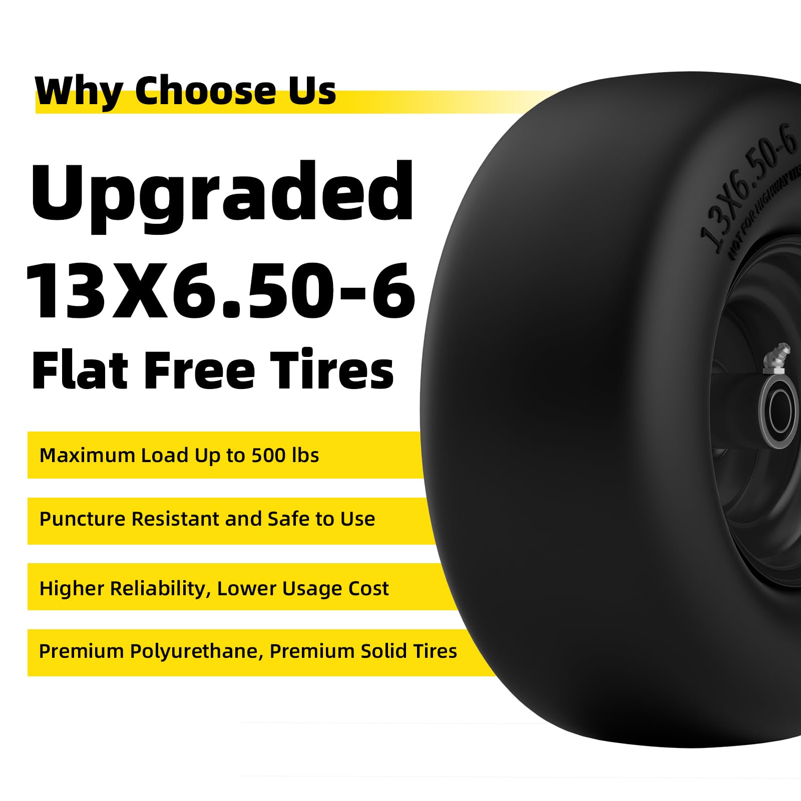 RONPOW tire mounted on zero turn mower for smooth, reliable operation