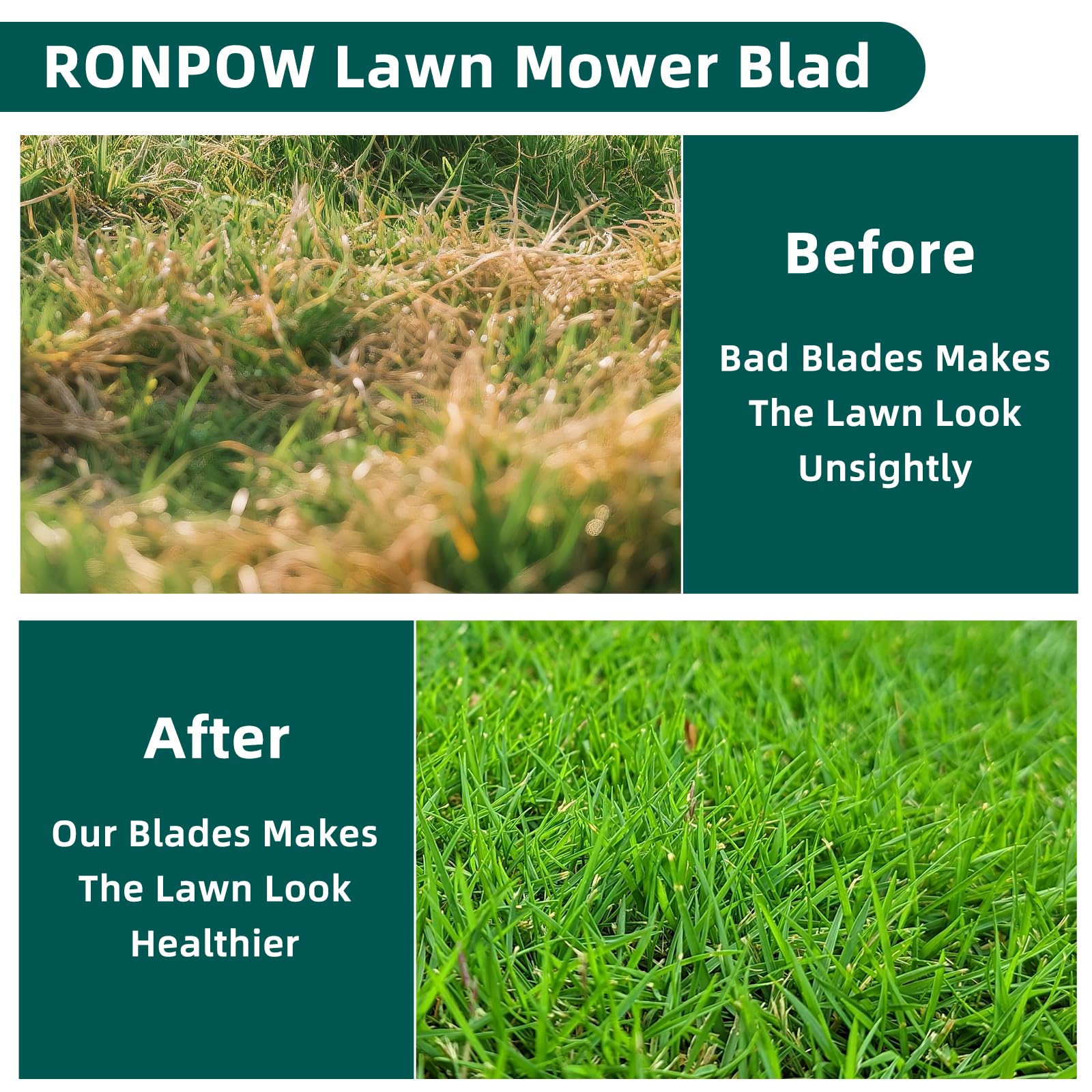 RONPOW blades with round center hole for secure, easy installation.