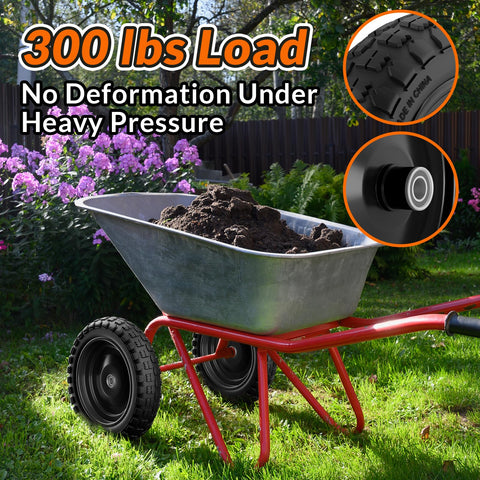 RONPOW flat-free tire reduces maintenance on wheelbarrows