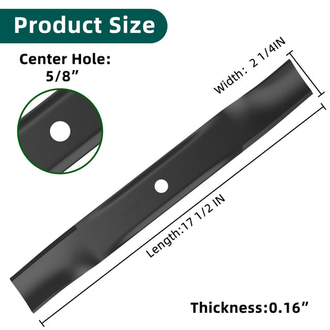RONPOW high-lift mulch blade edge improves airflow and clumping control.