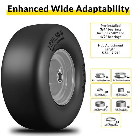RONPOW flat-free tire system supports stable mowing on uneven terrain.