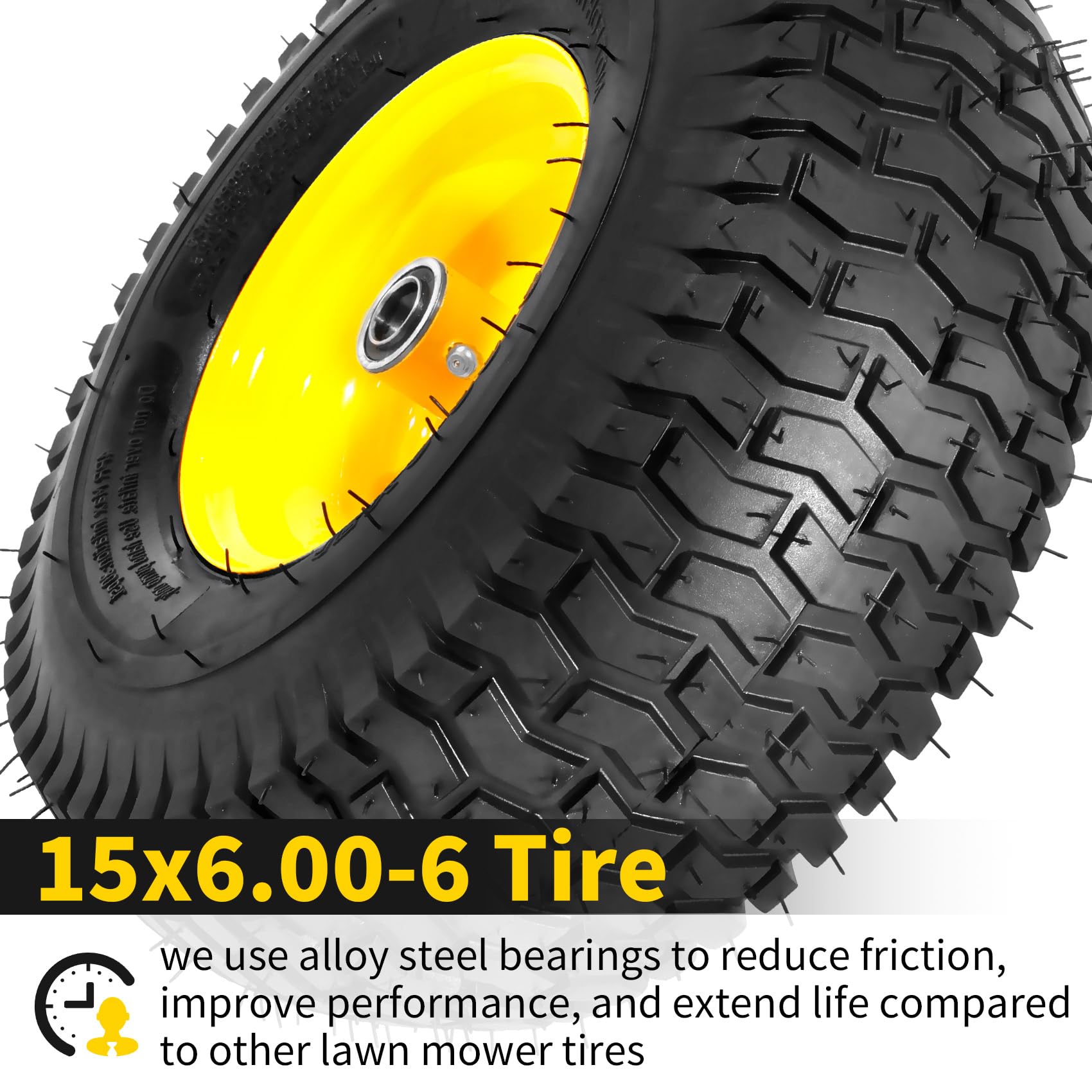RONPOW lawn tire assembly 3-offset hub supports stable mowing.