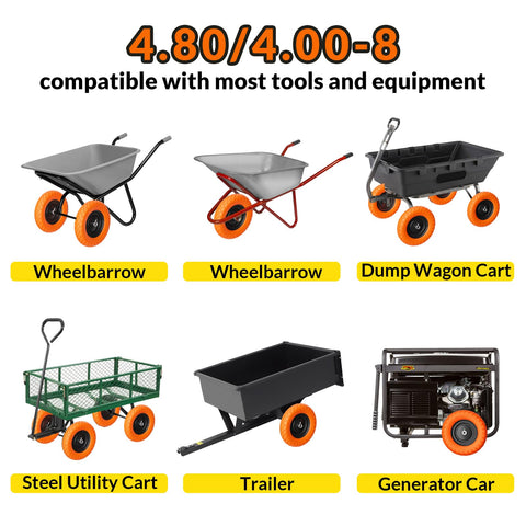RONPOW orange wheel design increases visibility on busy job sites.
