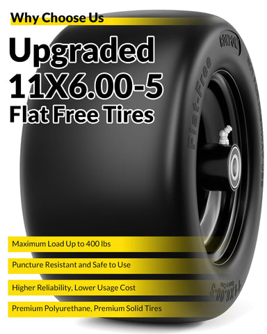RONPOW polyurethane tire offers durability and puncture resistance for tough mowing sessions.