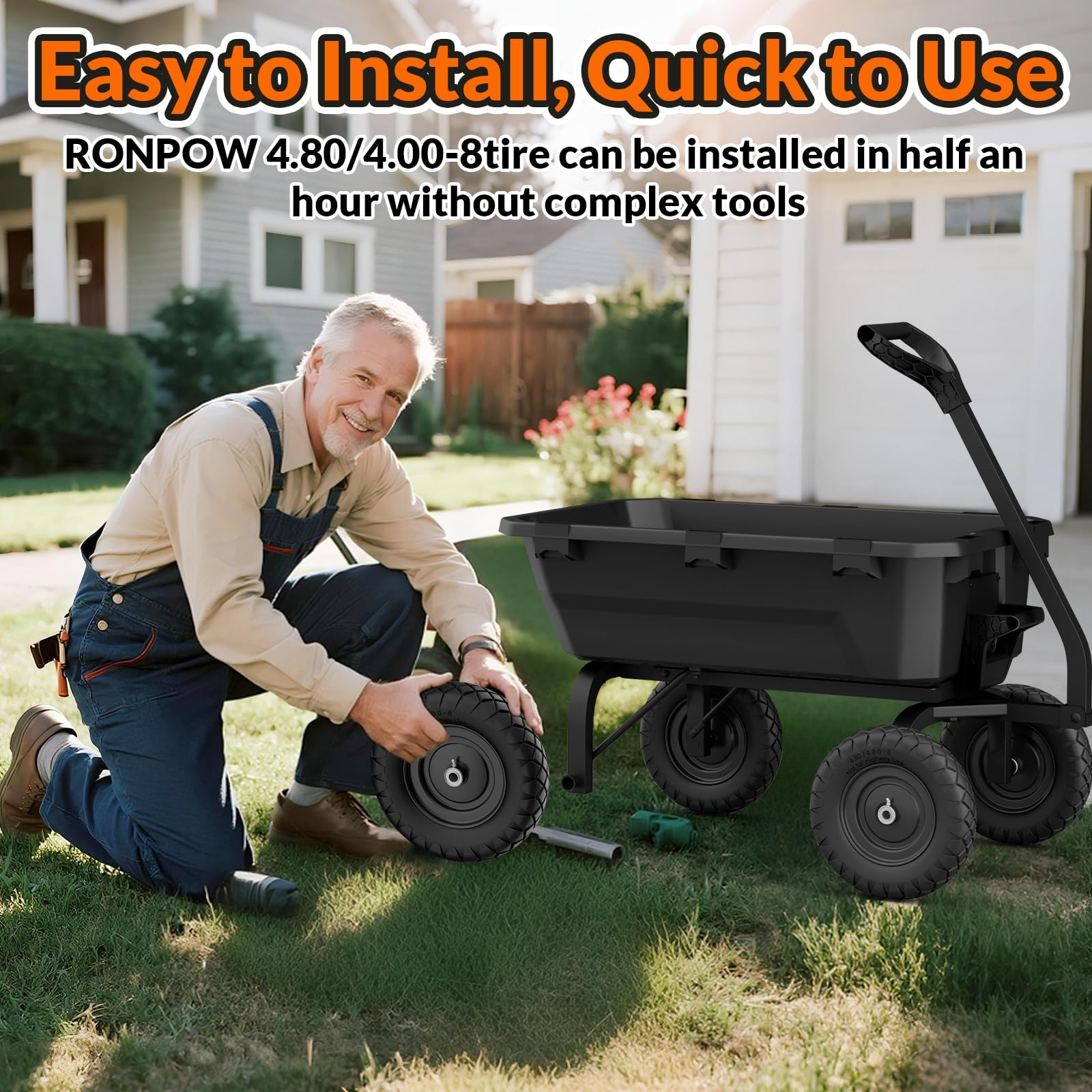 RONPOW quick-install wheel with 20-minute setup.