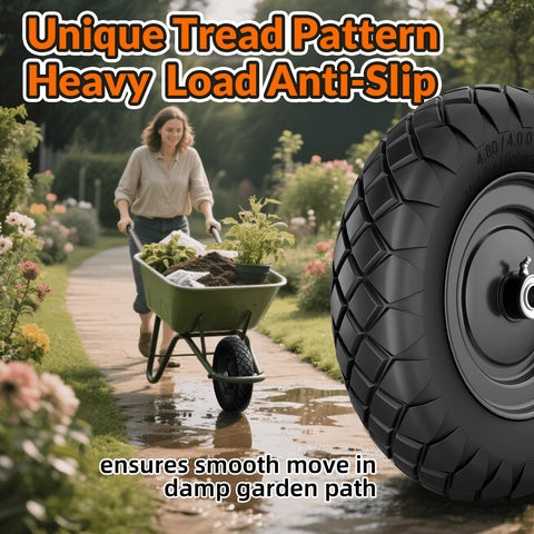 RONPOW smooth-rolling tread across grass and gravel.
