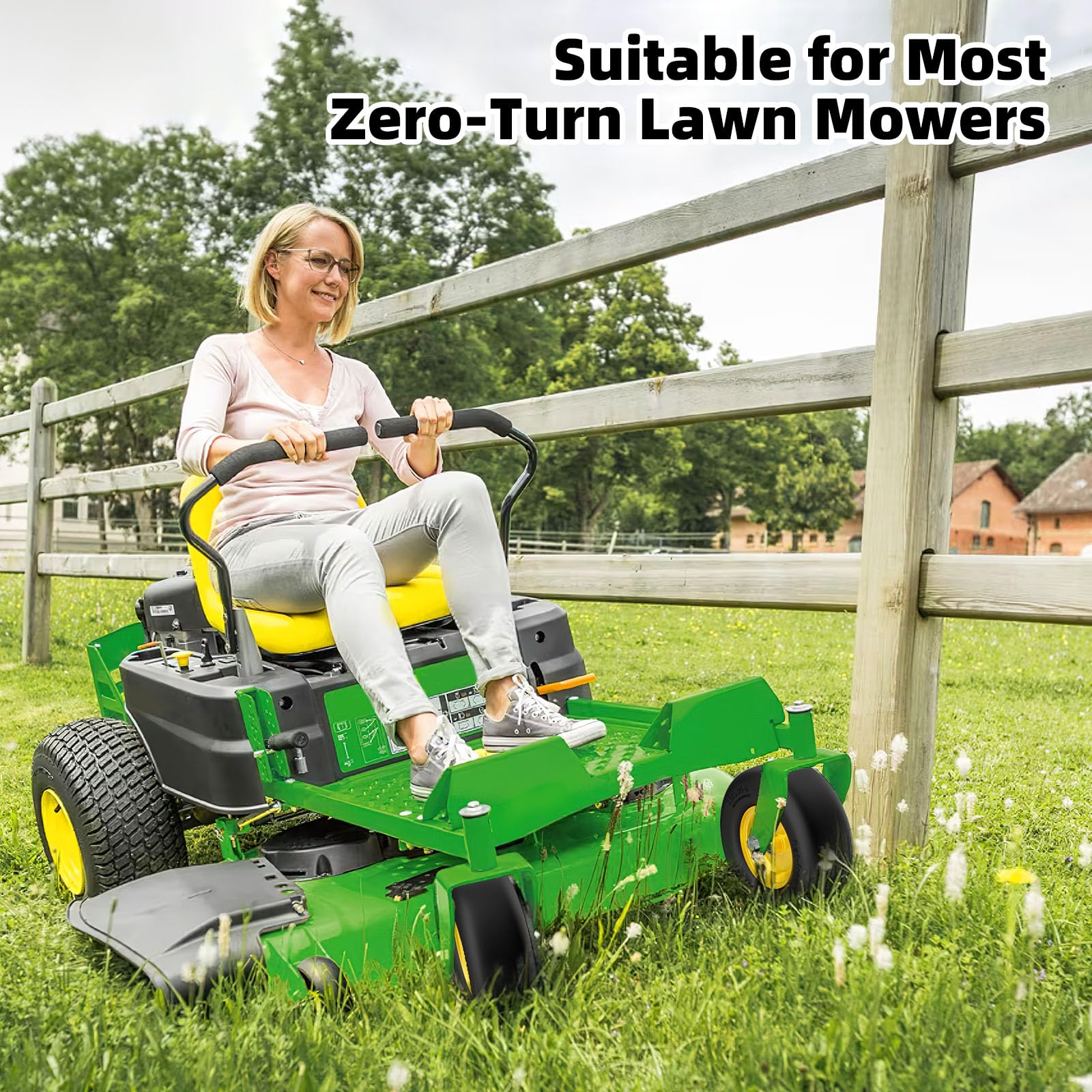 RONPOW traction on uneven terrain showing stable mowing performance