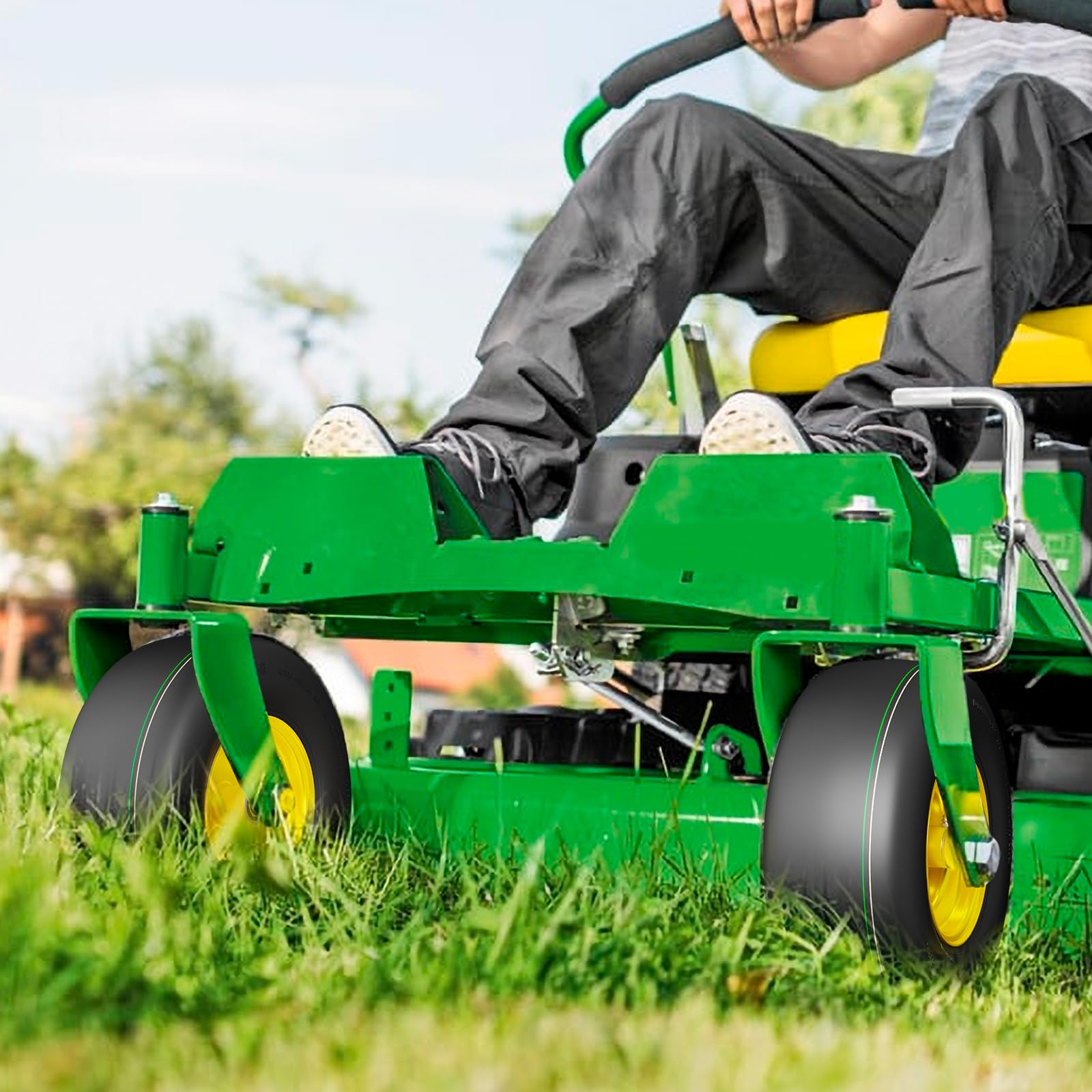 RONPOW 450lbs load capacity supports demanding mowing tasks.
