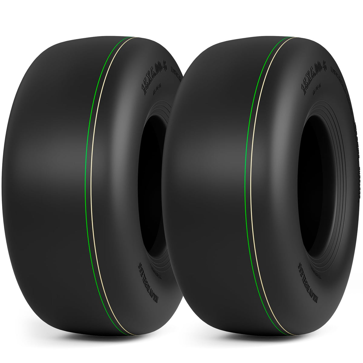 RONPOW tubeless turf tire 13x5-6 side view for stable lawn traction.