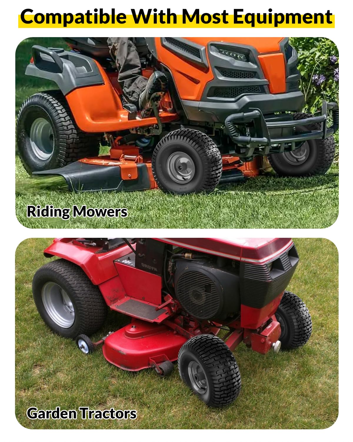 RONPOW universal lawn mower tire fits most brands for versatile use.