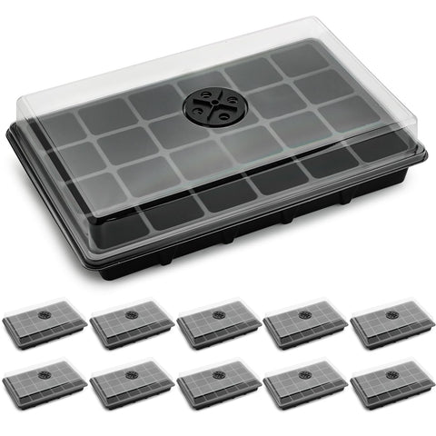 RooTrimmer 10-pack XL seed starter trays with dome for robust sprouts