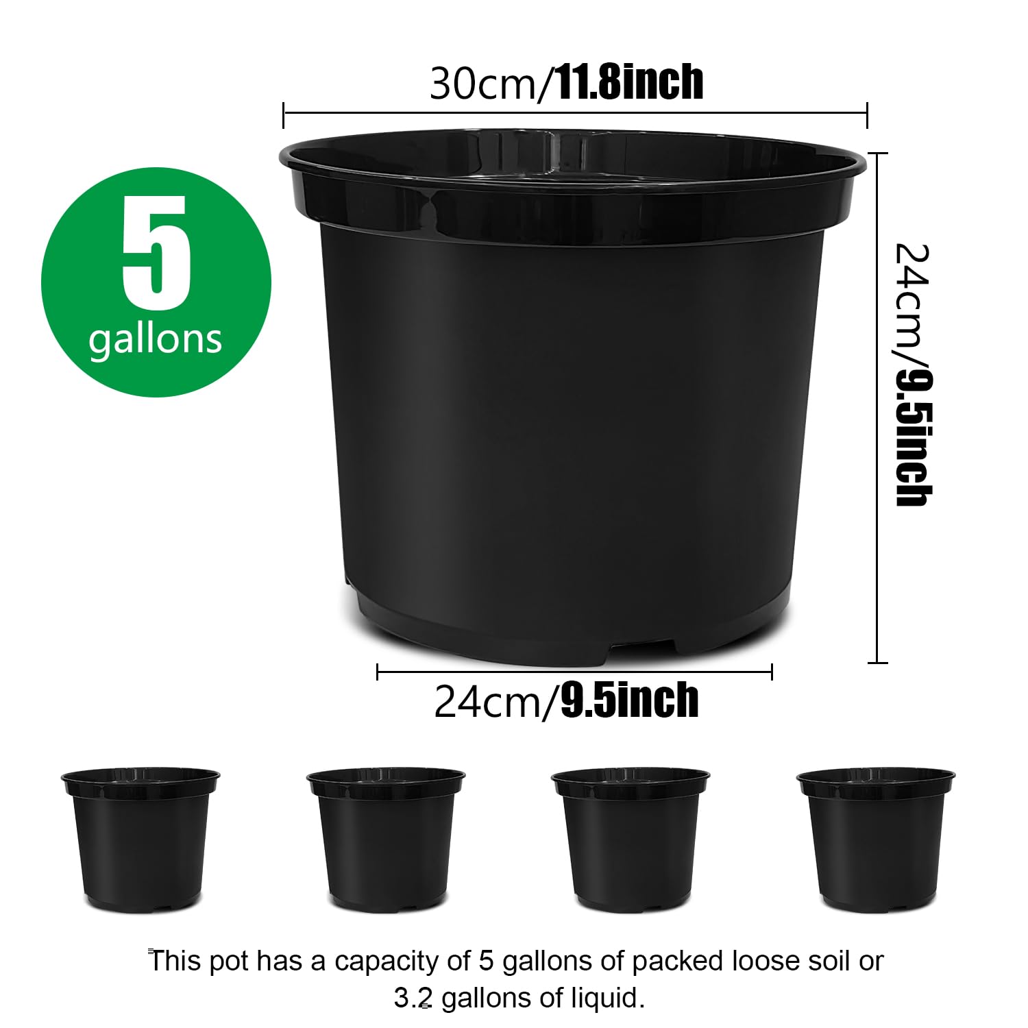 RooTrimmer 12-inch pot with reinforced rim for easy handling