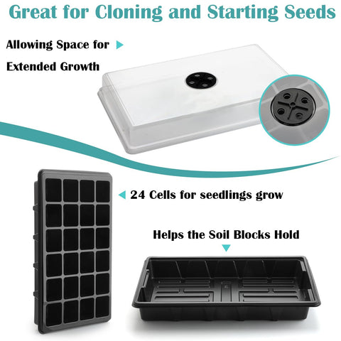 RooTrimmer clear dome for monitoring germination progress