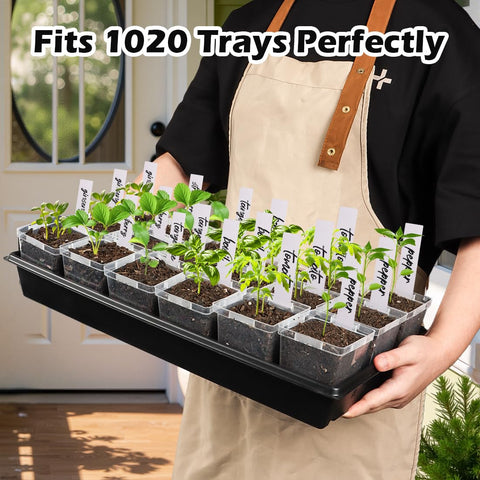 RooTrimmer clear square pot enables easy root and moisture observation.