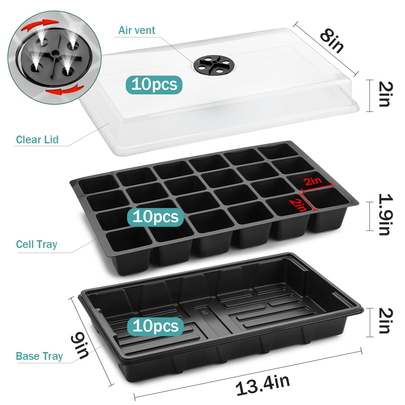 RooTrimmer heavy-duty seed trays designed for reuse across seasons