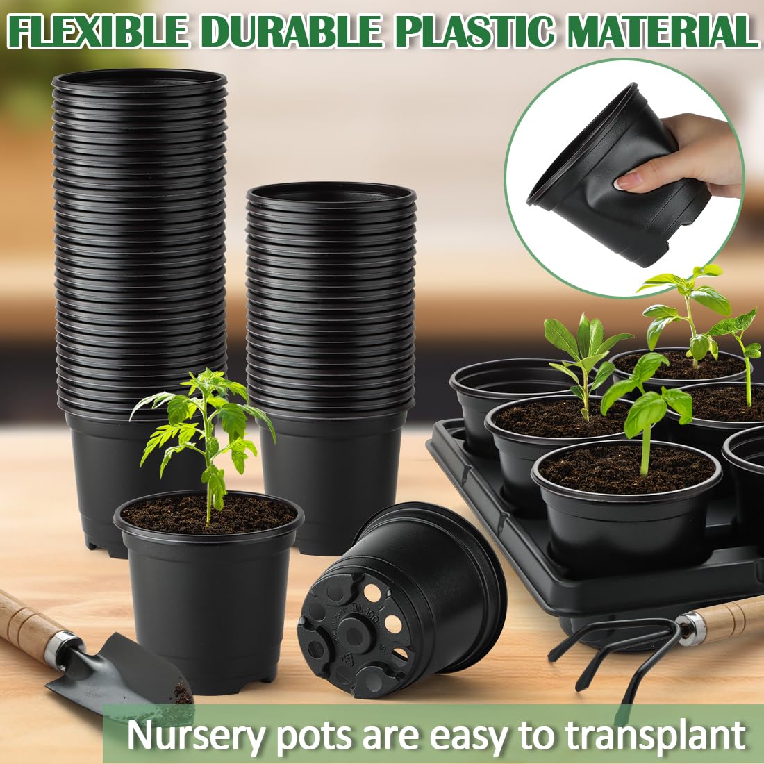 RooTrimmer pot-drainage-holes enable proper watering and healthier seedlings.