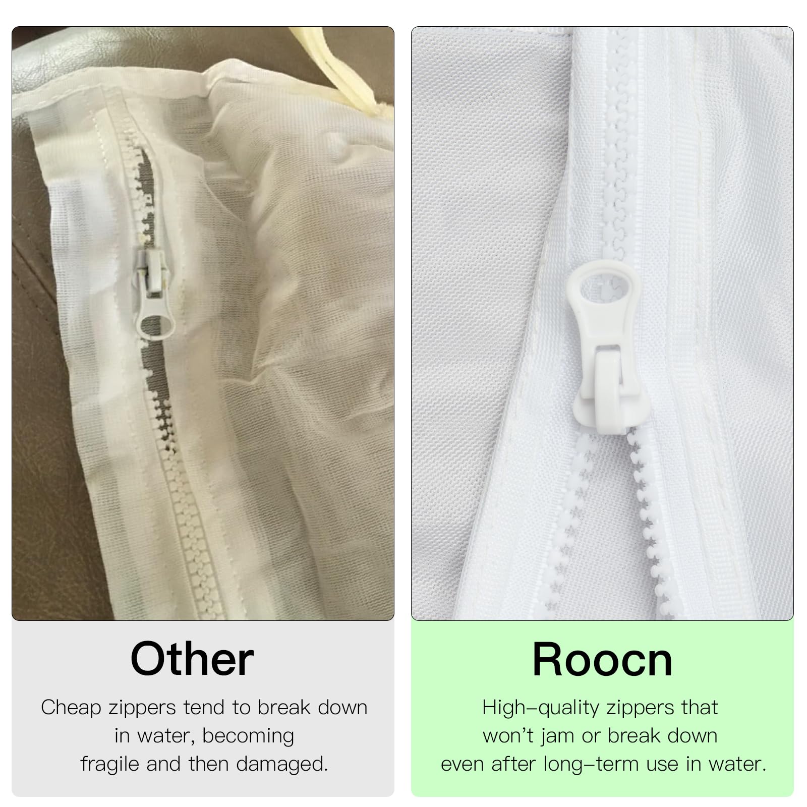 Roocn spa part pool cleaner bags feature durable nylon mesh for lasting performance.