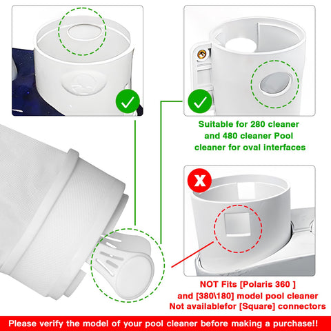 Roocn spa part pool cleaner bags designed for leaf and dirt debris filtration.