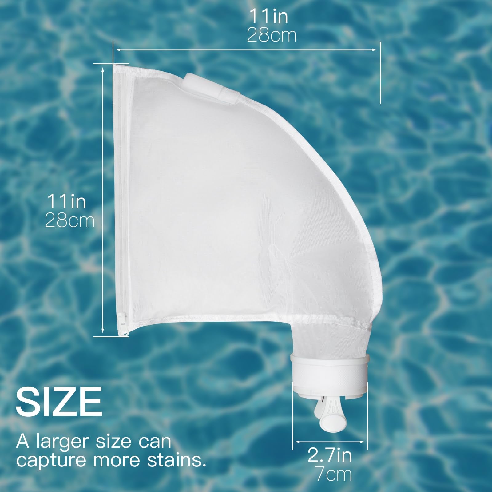 Roocn spa part pool cleaner bags come in a 2-pack for added value and readiness.