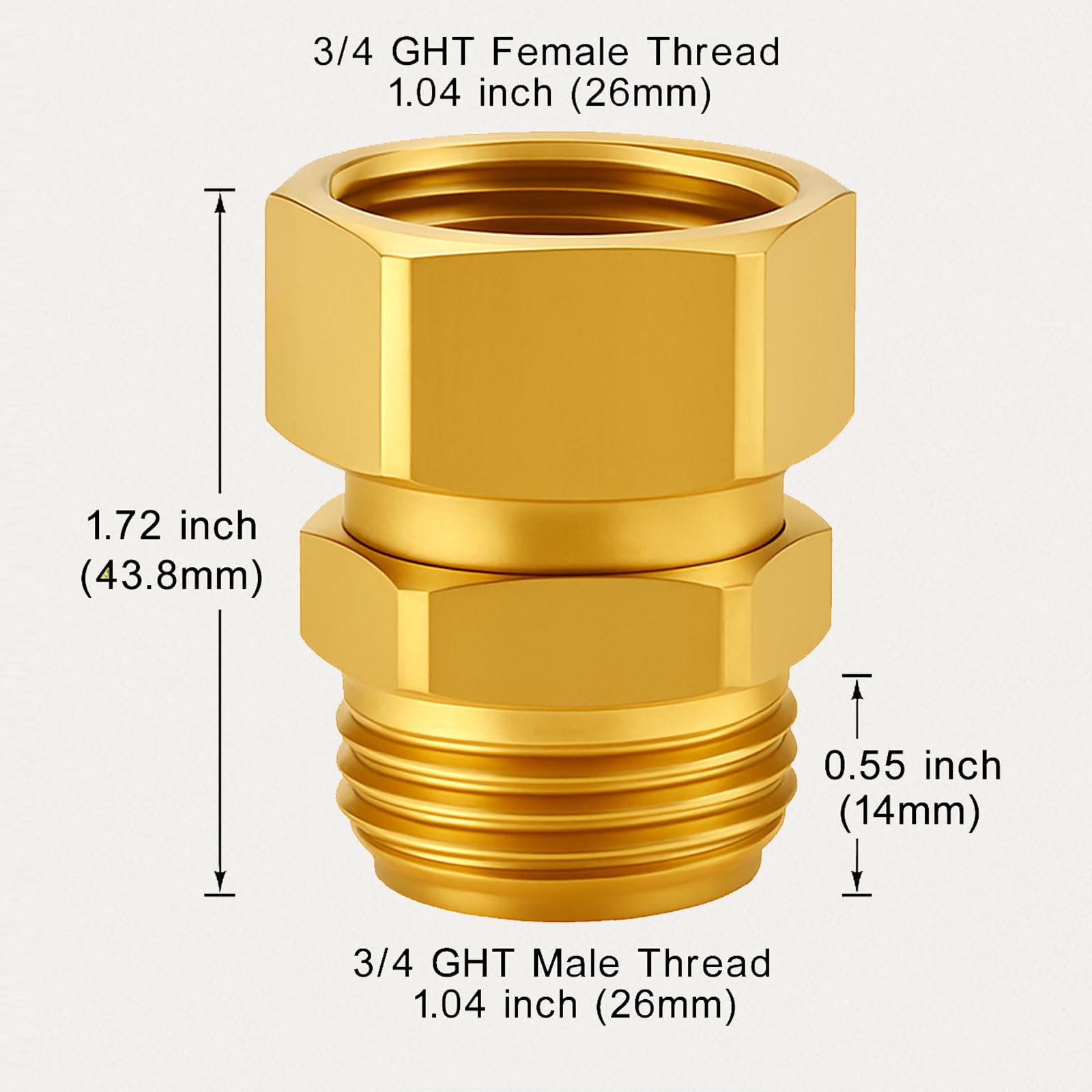 ROOGSIH brass 360-degree swivel detail enables smooth water flow and hassle-free setup.