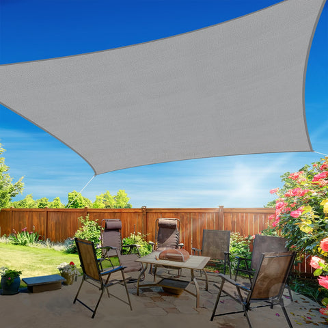 RoomHacks sun shade sail with easy install kit enables quick outdoor shade setup.