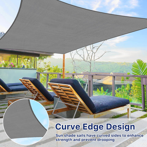 RoomHacks sun shade sail versatile for patio, garden, backyard shade needs.