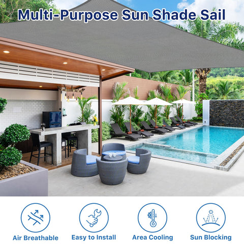 RoomHacks sun shade sail ideal for patio and garden installation.