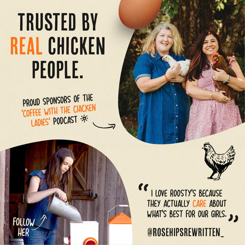 Roosty's Naturals Chili Mix sprinkled on coop floor to refresh bedding