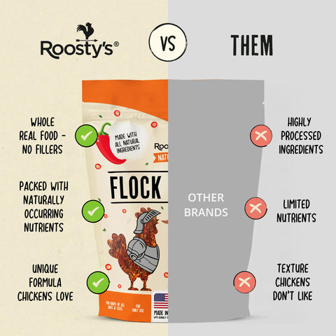 Roosty's Naturals Flock Armor influences eggs and feather shine visuals