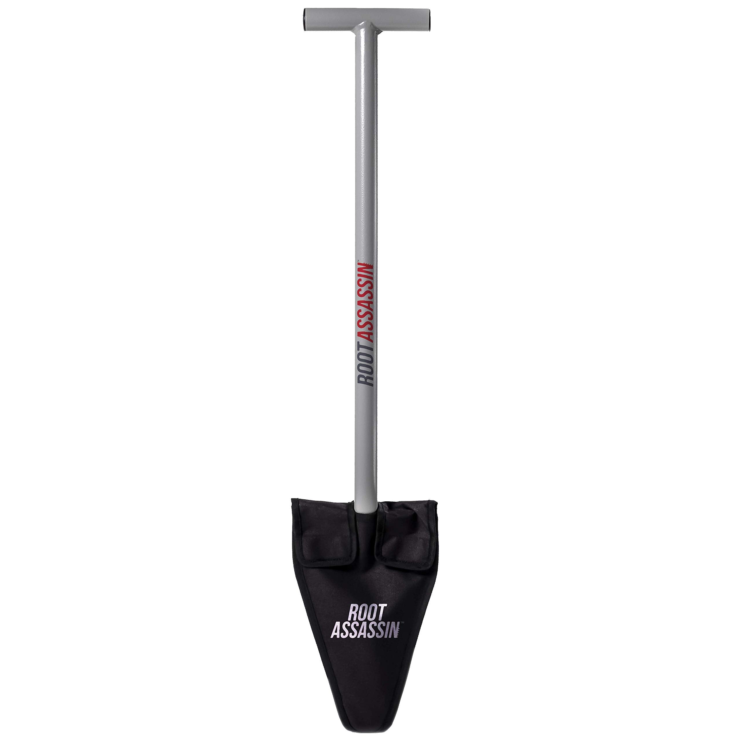 Root Assassin 35-inch shovel teeth cutting through roots in tough soil
