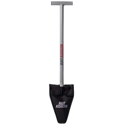 Root Assassin 35-inch shovel teeth cutting through roots in tough soil