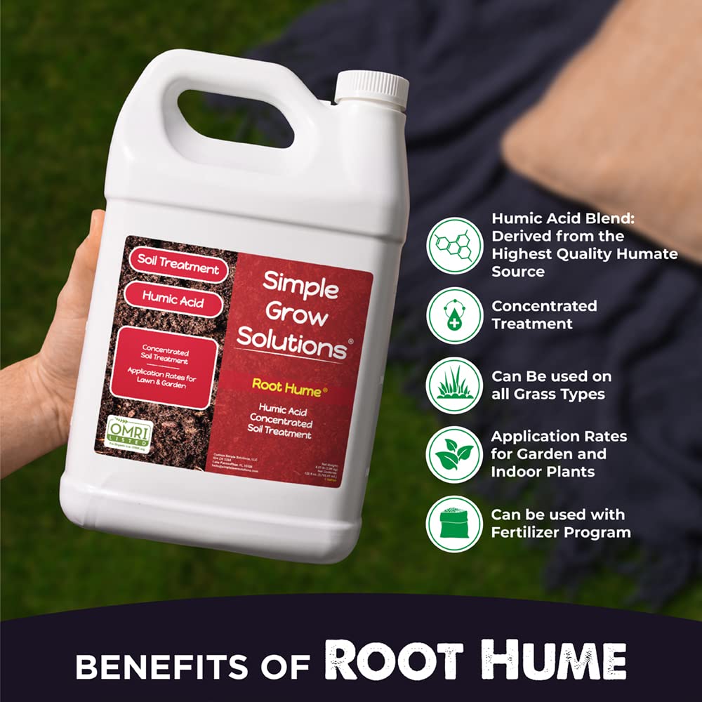 Pouring Root Hume from the bottle to boost nutrient uptake.