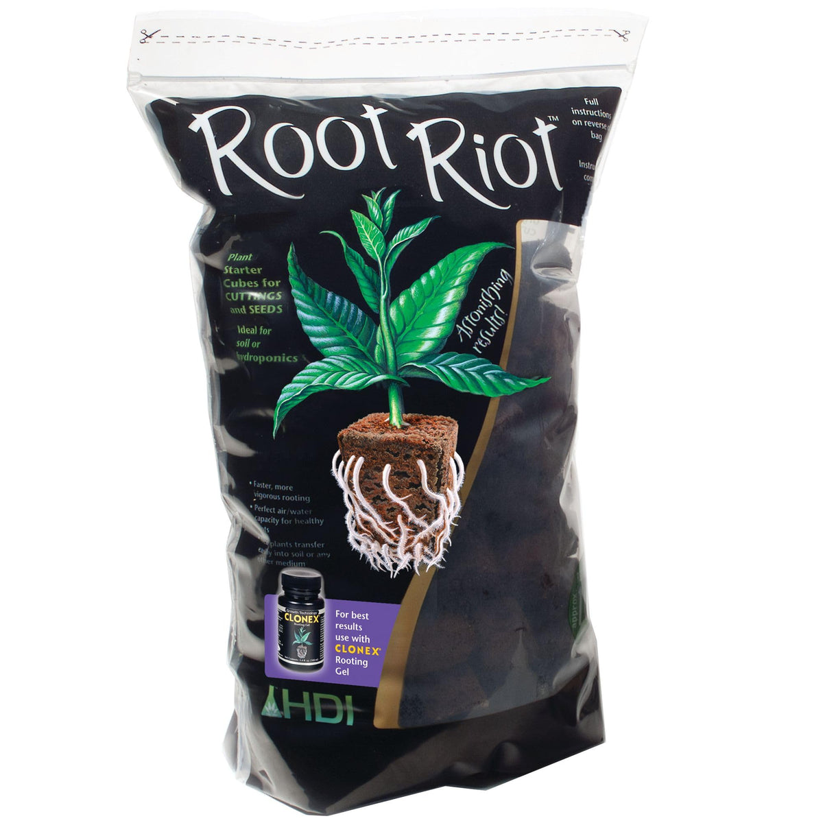 Root Riot starter cubes packaged for easy propagation and moisture control.
