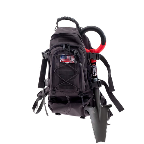 Root Slayer camping-ready mini-digger for outdoors.