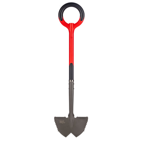 Root Slayer 22611 serrated edger blade close-up for precise root cutting and clean borders.