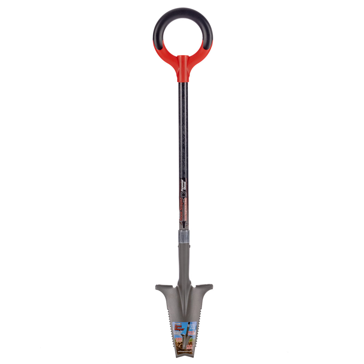 Root Slayer Perennial Shovel with inverted V tip for precise root cutting.