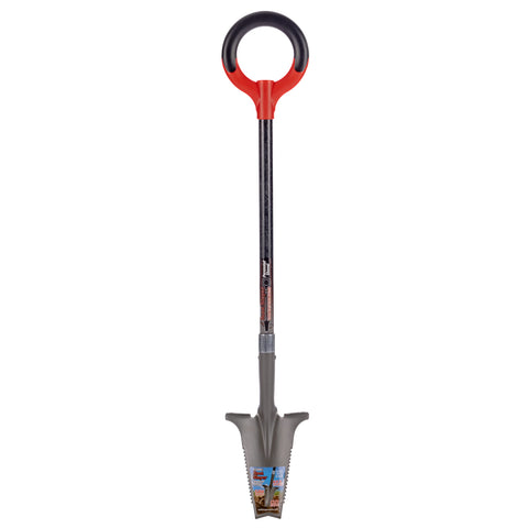 Root Slayer Perennial Shovel with inverted V tip for precise root cutting.