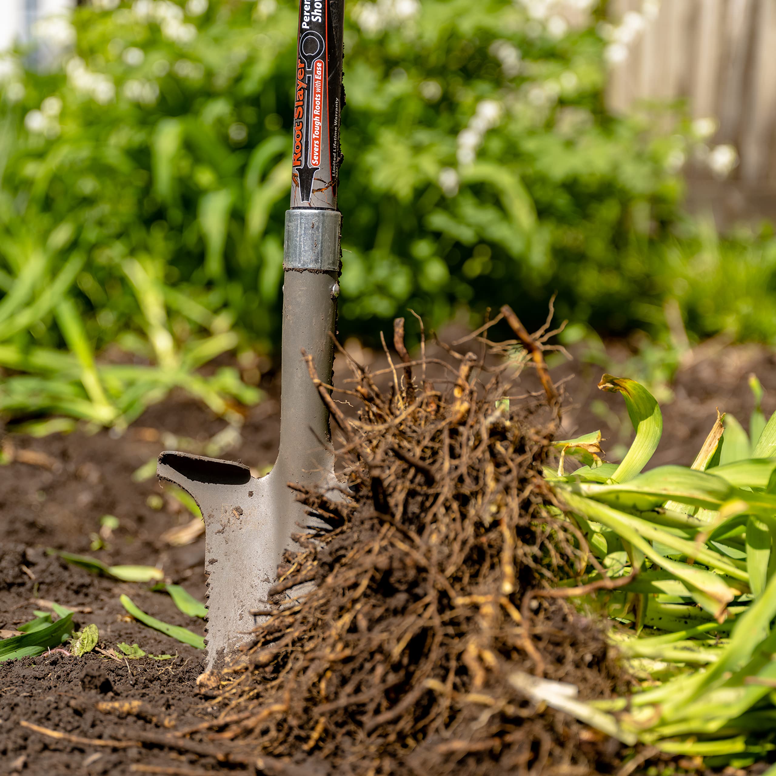 Root Slayer compact multipurpose garden tool for small tasks.