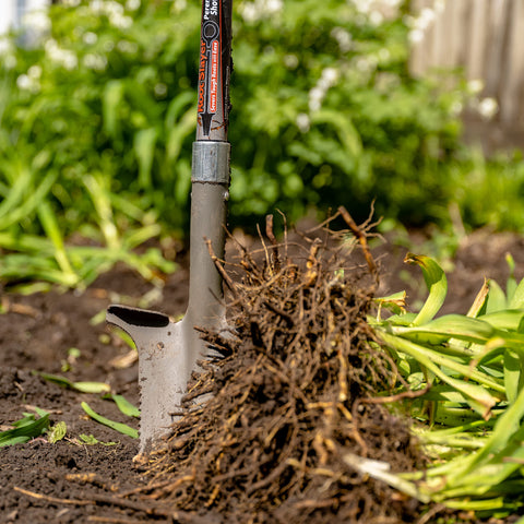 Root Slayer compact multipurpose garden tool for small tasks.