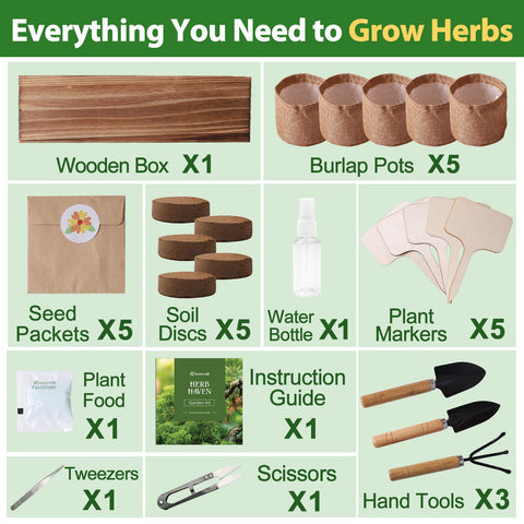 ROOTCRAFT included plant markers and gardening tools for easy care